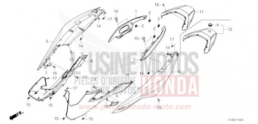 HOUSSE DE CARROSSERIE/POIGNEE ARRIERE NSS350AP de 2023